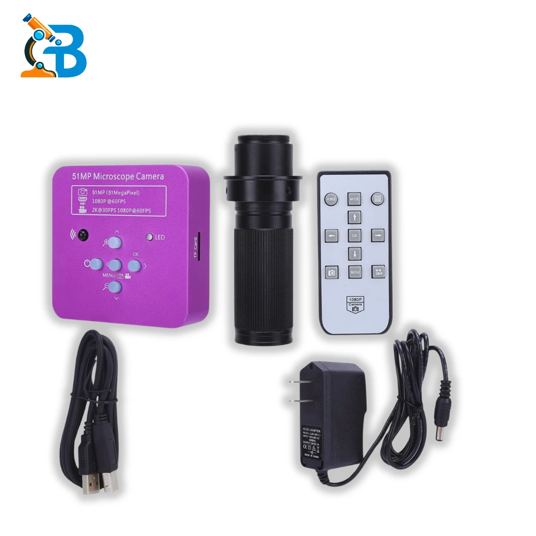 Professional Mobile Servicing Microscope with Adjustable LED Light and C-Mount 120X Zoom Lens | Buy in BD