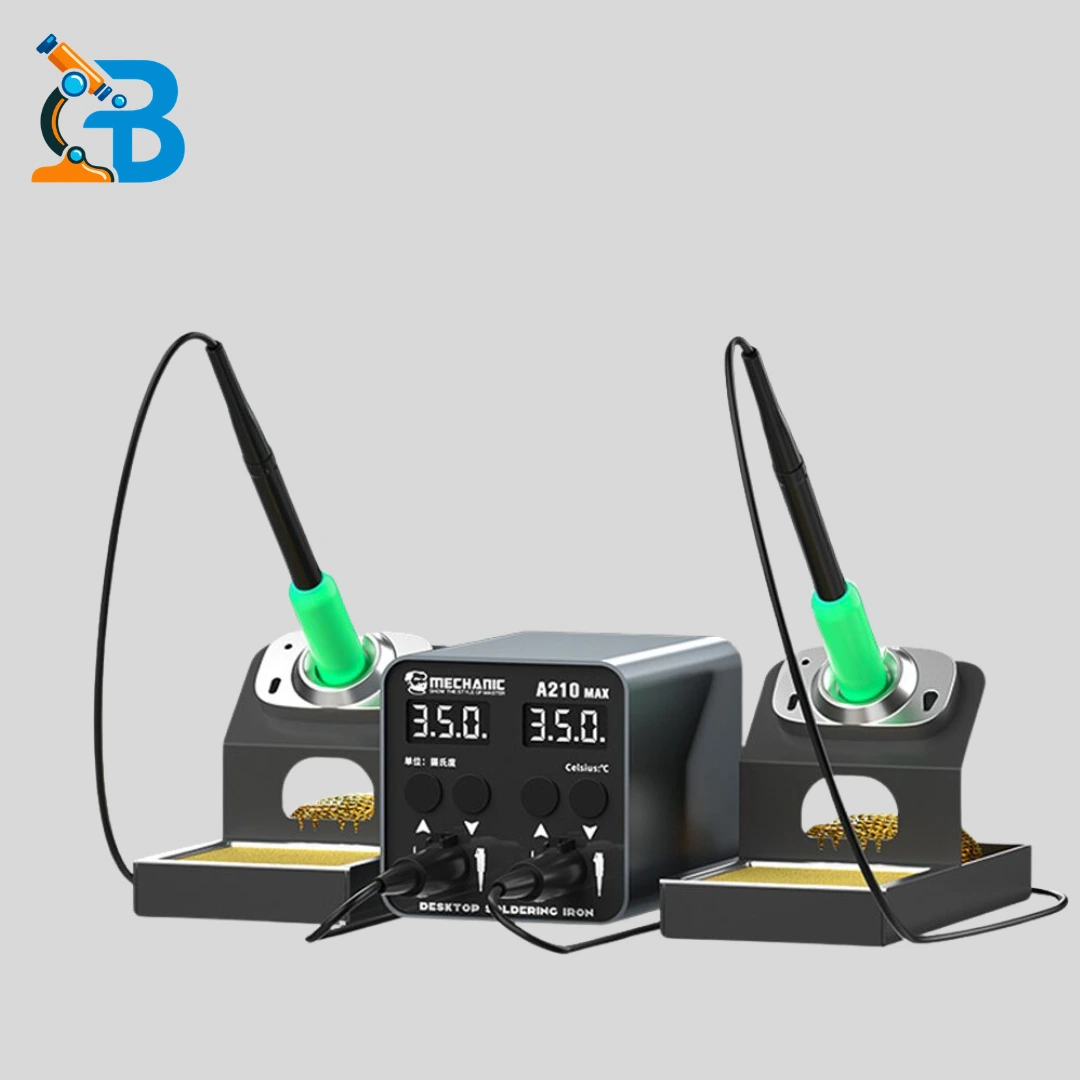 MECHANIC A210 MAX dual station soldering iron with dual LCD display for mobile repair
