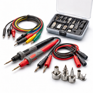 Multimeter probes, test leads and replacement tips for electronics repair tools
