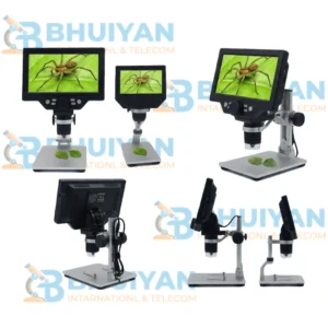 7 Inch Digital HD Microscope with LCD screen and adjustable stand for electronics repair.