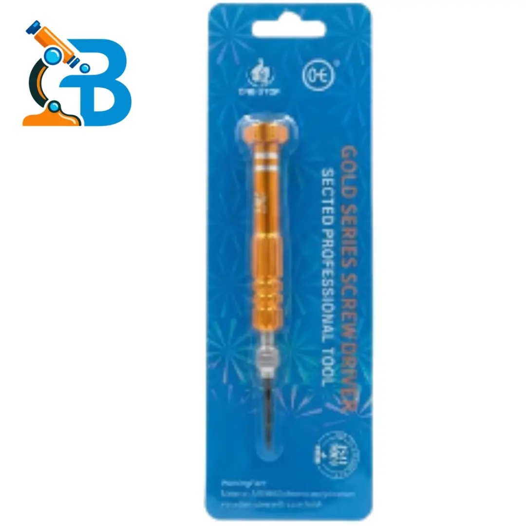 ONE-STOP Gold Series Precision Screwdriver with Gold Handle Blister Card